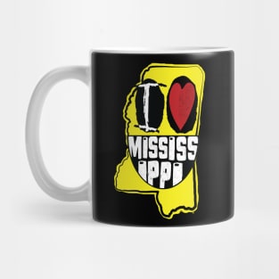 I Love Mississippi Smiling Happy Face Mug